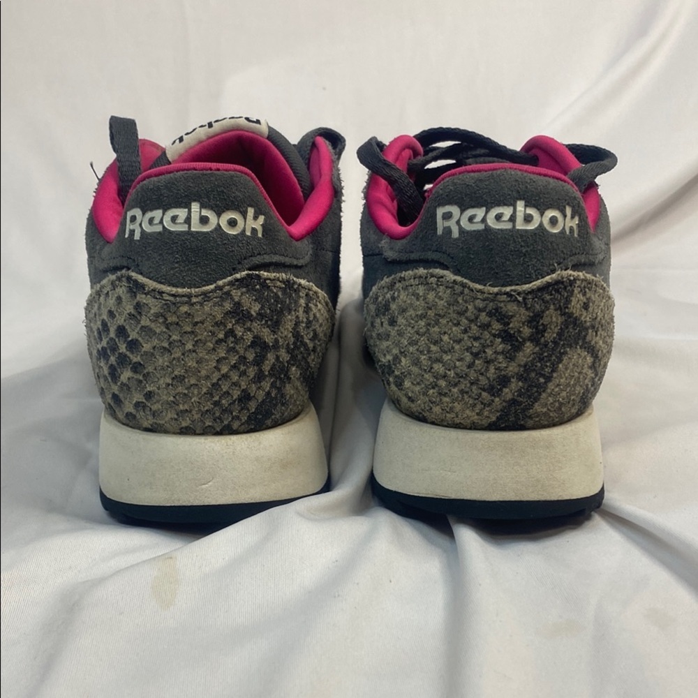 Reebok Classic Leather Ripple Gray and Pink Sneakers, Size 8.5 - Picture 4 of 7